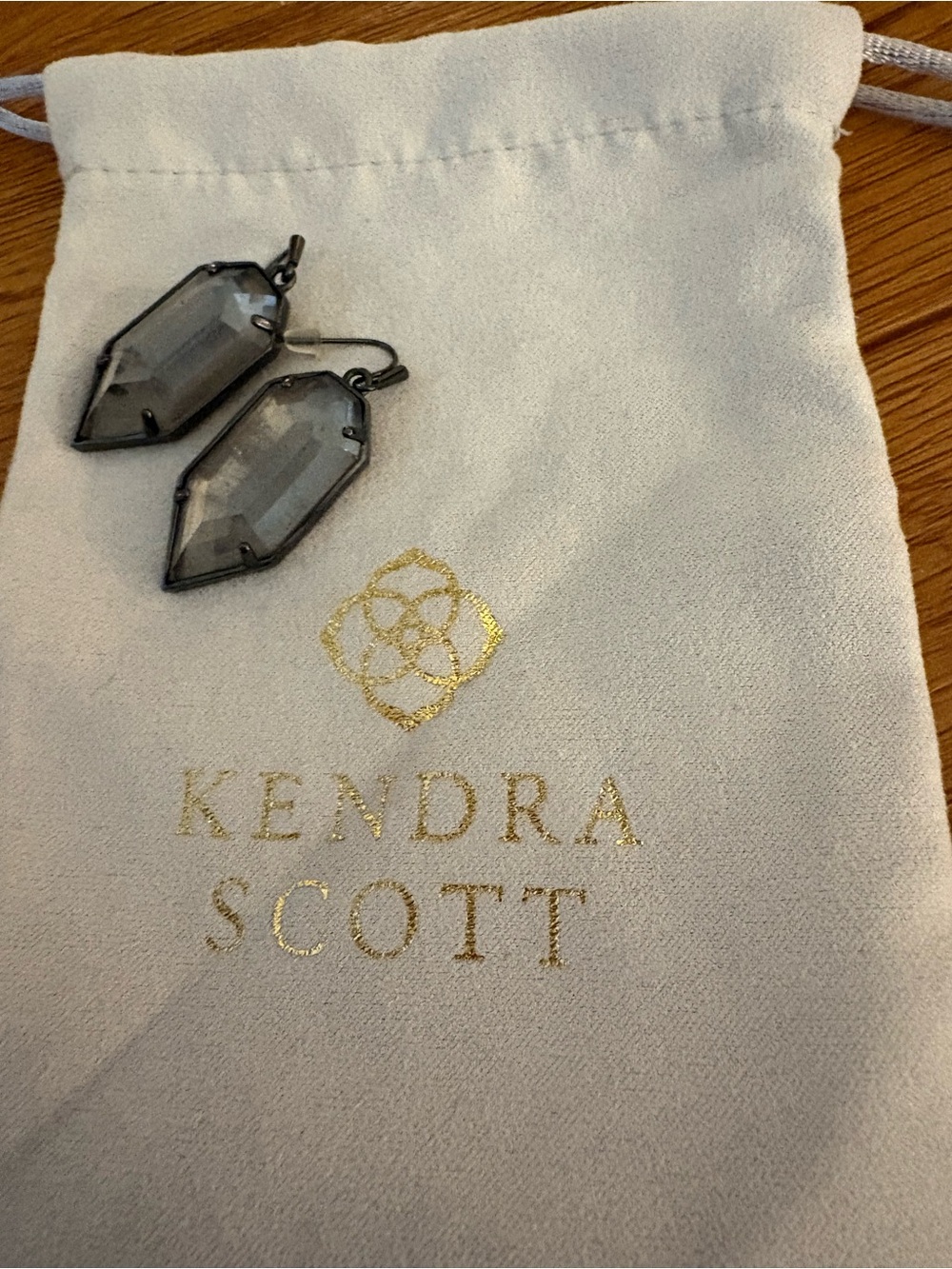 Kendra Scott Smoky Crystal Hex Drop Earrings